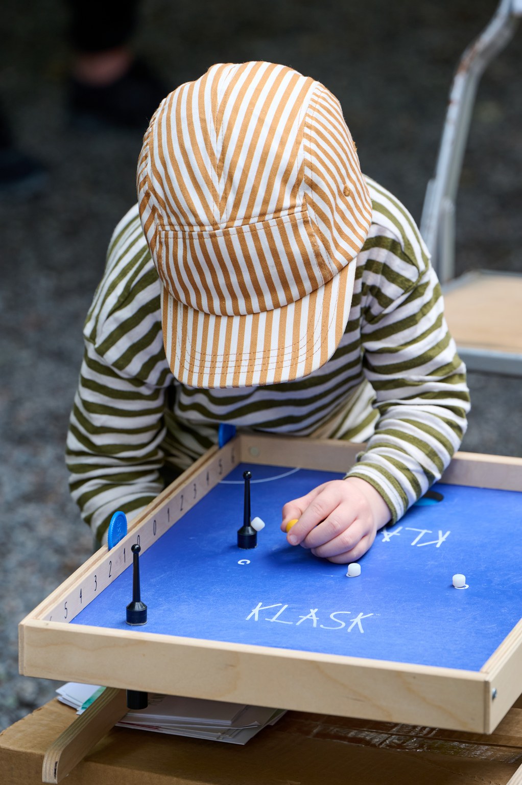 A child playing a board game.