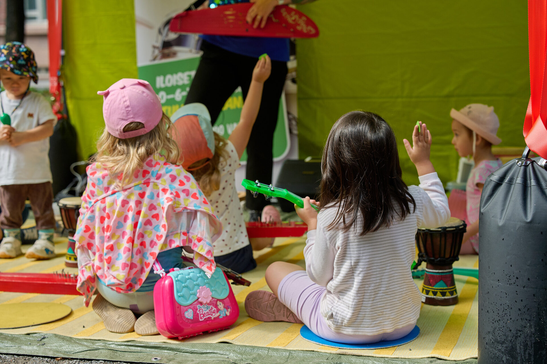 Children playing music.